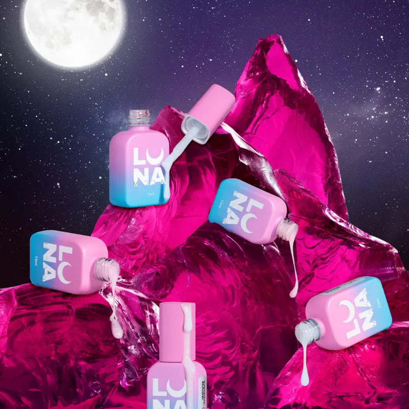 Barevné báze LUNAmoon 13 ml – krycí, Crystal, Opal a Cat Eye