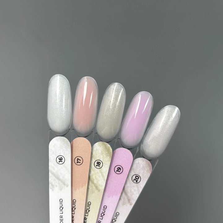 TOUCH Tekutý stavební gel 20, 15 ml, růžový s třpytkama