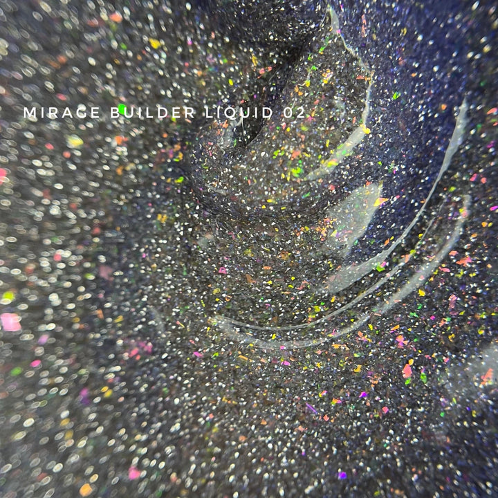 TOUCH Tekutý stavební gel MIRAGE 2, 15 ml, s třpytkama