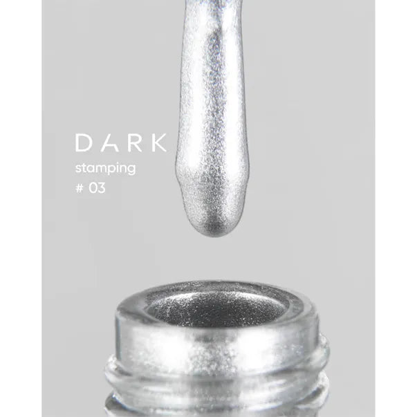 DARK Lak na razítkování №03 SILVER, 10 ml, stříbrný