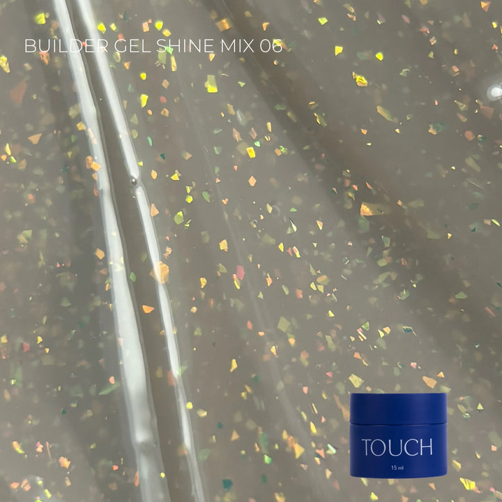 TOUCH Stavební gel SHINE MIX 6, 15 ml