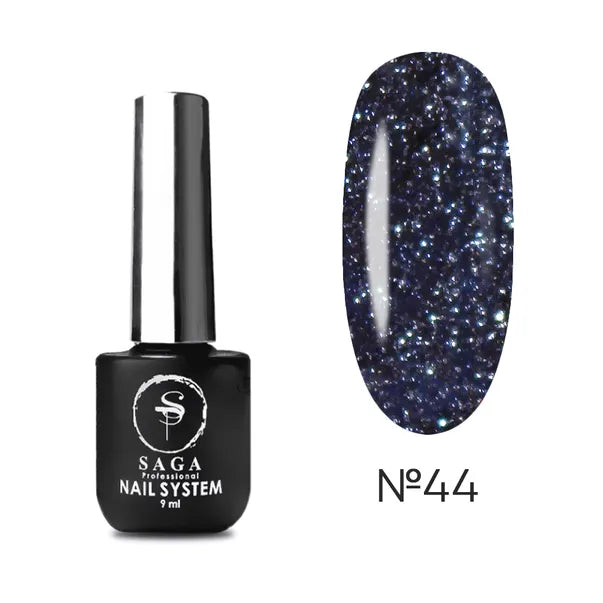 SAGA Professional Gel lak Fiery Gel 44, 9 ml, tmavě modrý