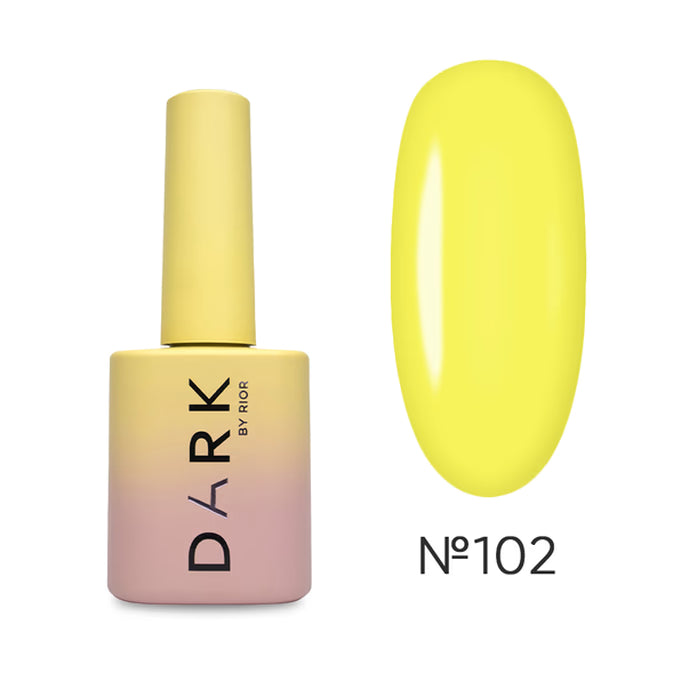 DARK Gel lak 102, 10 ml, žlutý