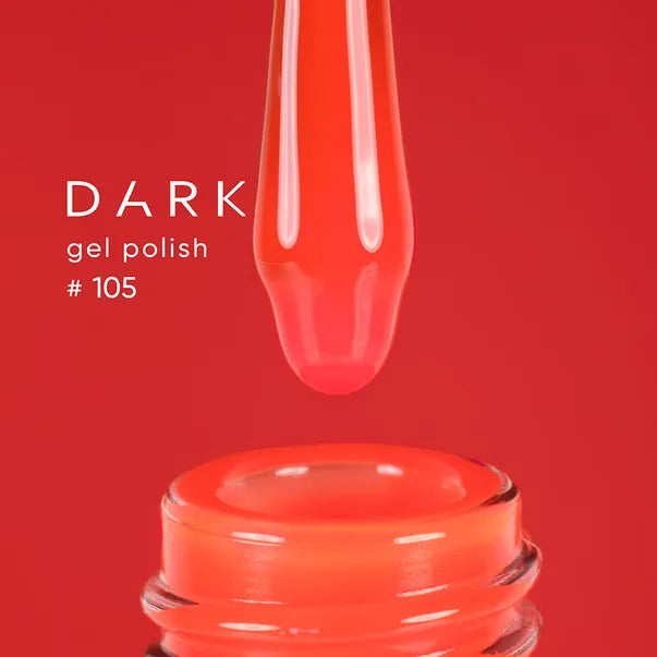 Dark Gel lak 105, 6 ml, červený