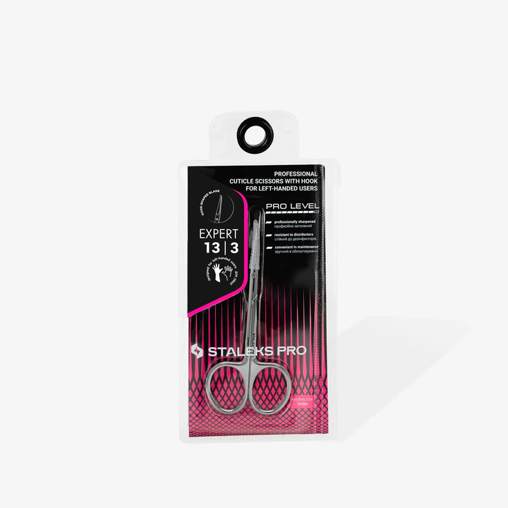 STALEKS PRO Profesionální nůžky na kůžičku s háčkem pro leváky EXPERT 13 TYPE 3