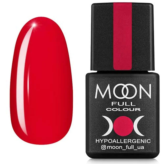 Gel lak Moon Full №130, Teplá růžovo-červená, 8 ml