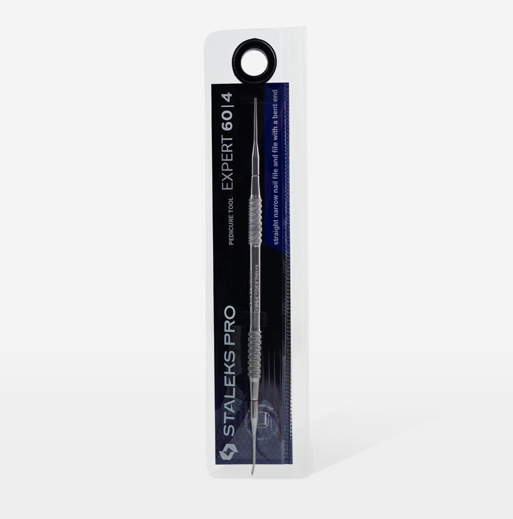 Pedikúrní pilník na nehty EXPERT 60 TYPE 4 (rovný úzký pilník a úzký pilník se zahnutým koncem)