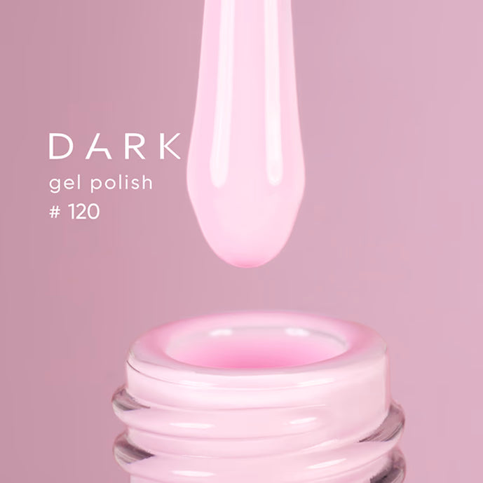 DARK Gel lak 120, 10 ml, mléčně růžový