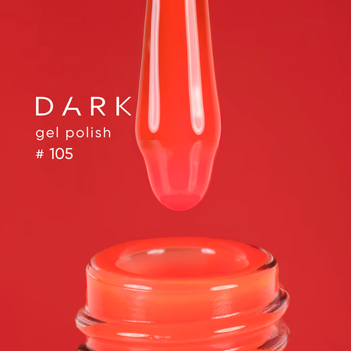 DARK Gel lak 105, 10 ml, červený