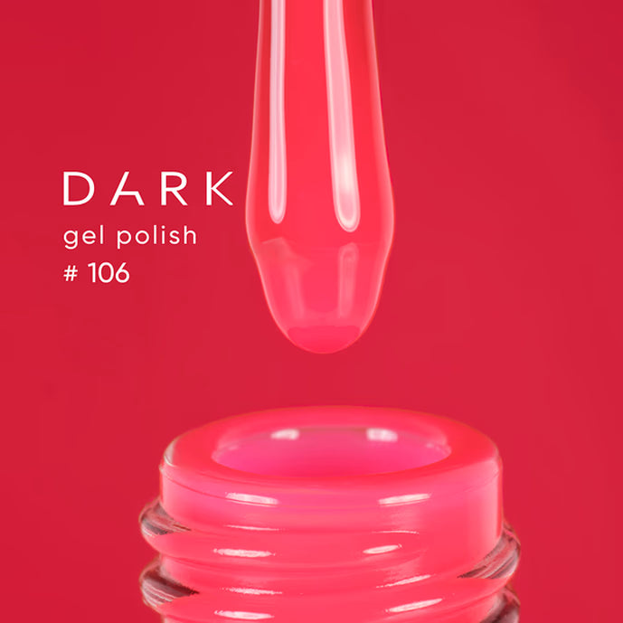 DARK Gel lak 106, 10 ml, červený