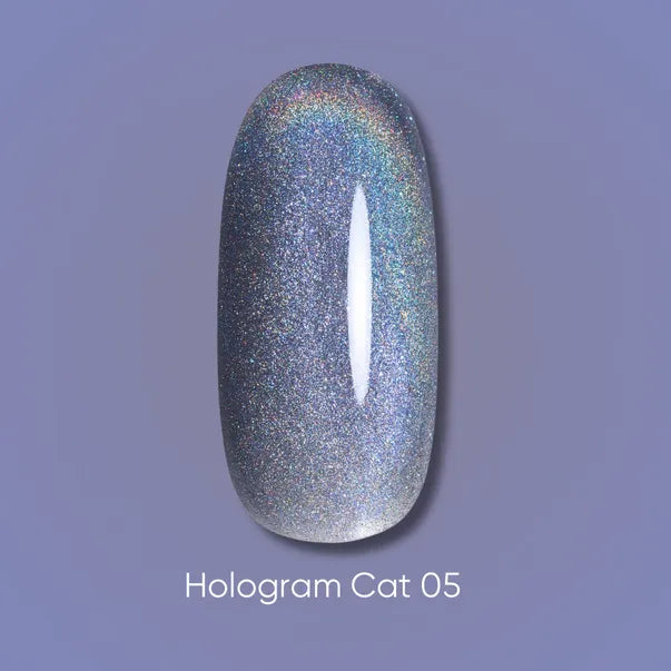 Dark Gel lak Hologram Cat Eye 05, 6 ml, světlomodrý