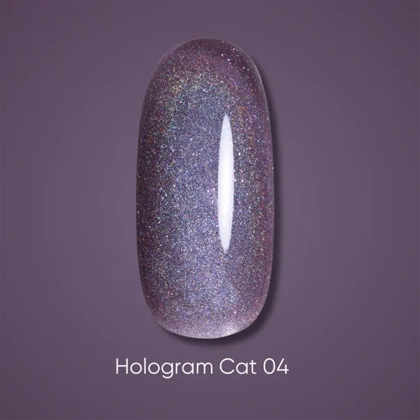 Dark Gel lak Hologram Cat Eye 04, 6 ml, fialový