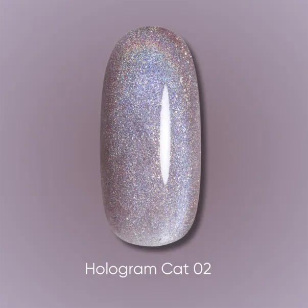 Dark Gel lak Hologram Cat Eye 02, 6 ml, fialová
