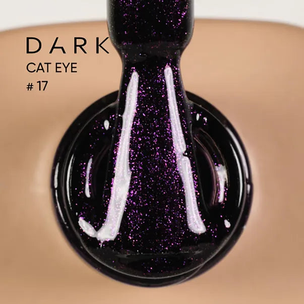 Dark Gel lak Cat Eye 17, 6 ml, fialový