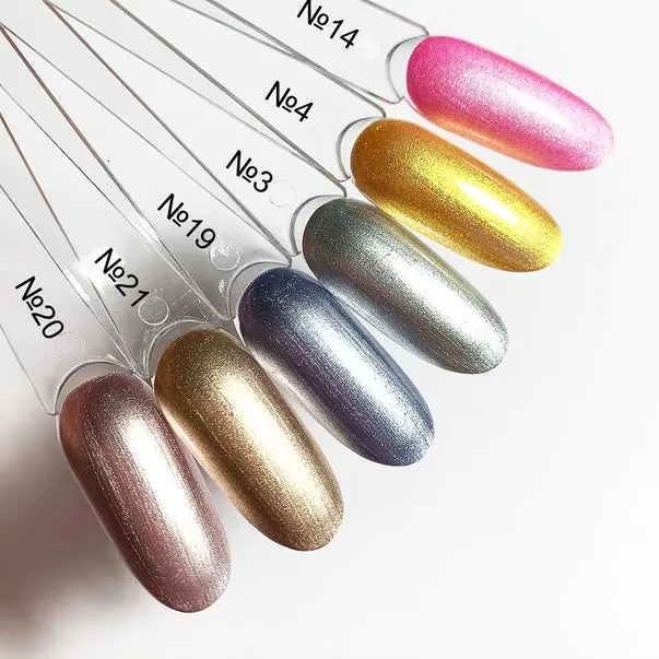 DARK Lak na razítkování №21 WHITE GOLD METALLIC, 10 ml, bílý zlato