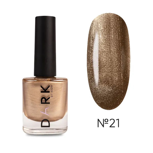 DARK Lak na razítkování №21 WHITE GOLD METALLIC, 10 ml, bílý zlato