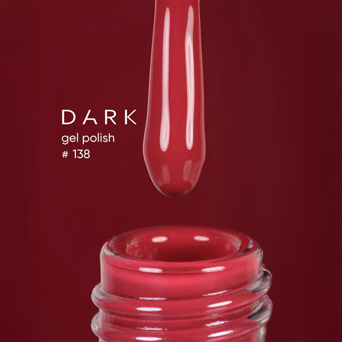DARK Gel lak 138, 10 ml, tmavě červená