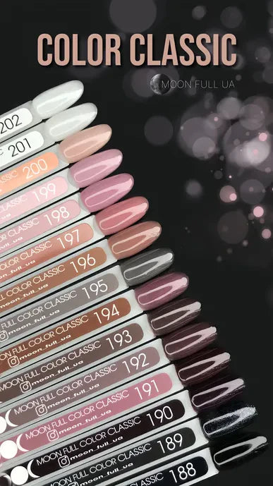 Moon Full Gel lak №189, Černá s třpytkami, 8 ml