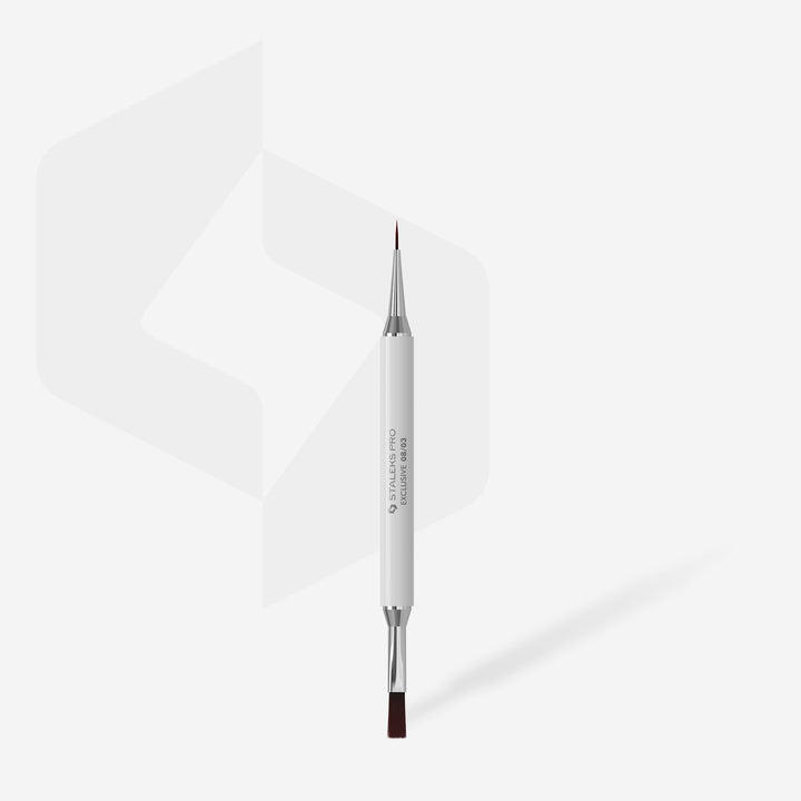 STALEKS PRO Oboustranný štětec EXCLUSIVE, gel 10 mm / liner 10 mm – fotka 2
