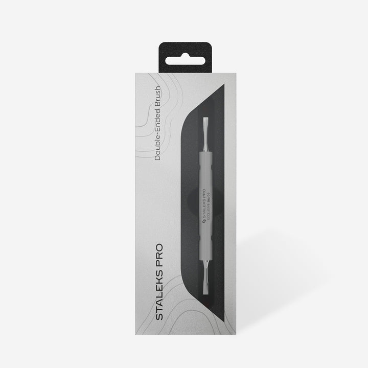 STALEKS PRO Oboustranný štětec EXCLUSIVE, gel 11 mm / zkosený gel 9 mm – fotka 4