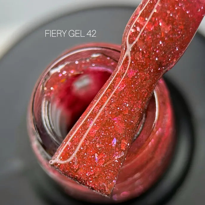 SAGA Professional Gel lak Fiery Gel 42, 9 ml