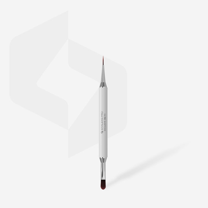 STALEKS PRO Oboustranný štětec EXCLUSIVE, gel 11 mm / liner 12 mm – fotka 2