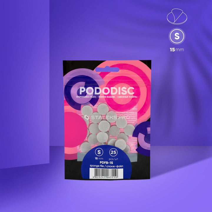 Jednorázové houbičkové pilníky pro pedikúrní disk Pododisc Staleks Pro S (25 ks) PDFB-15
