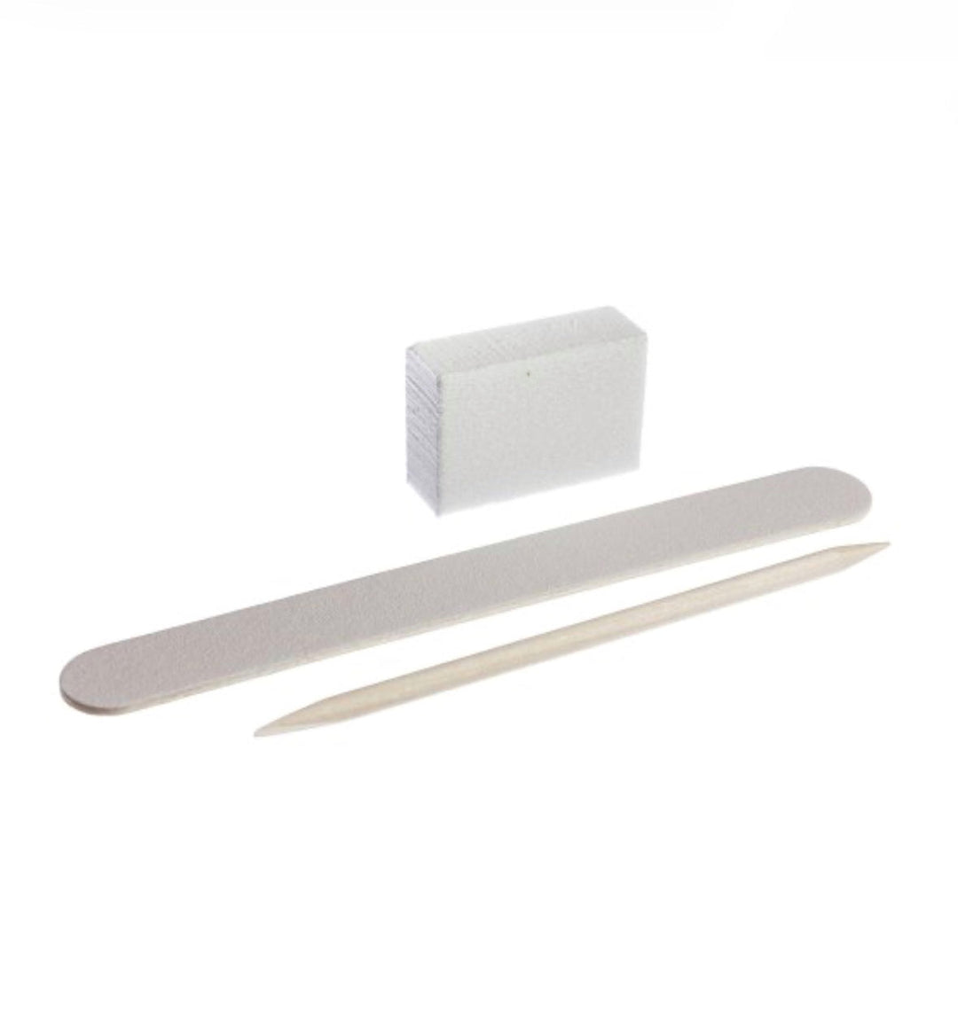 Kodi Professional manikúrní sada 01, bílá (pilník 120/120, buffer 120/120, pomerančové dřívko)