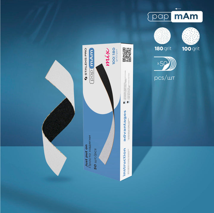 Jednorázové oboustranné pilníky papmAm Mix EXPERT 22 100/180 grit (50 ks)