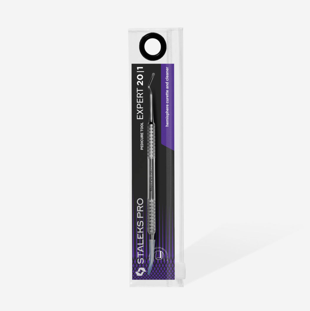 Pedikúrní kyreta Staleks EXPERT 20 TYPE 1 (polokulová kyreta a čistič nehtů na nohou)
