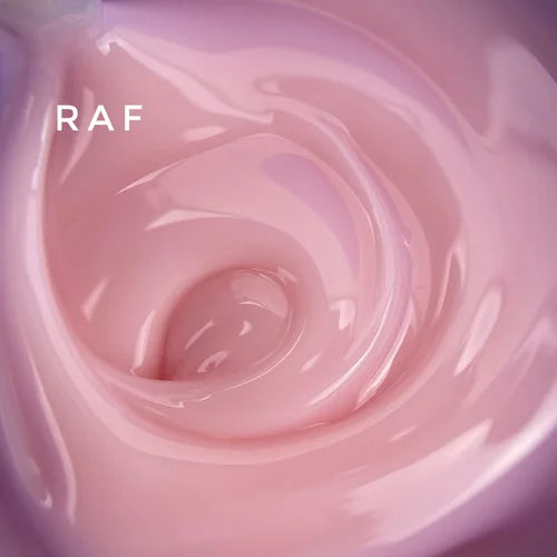 ružový stavební gel s nápisem RAF