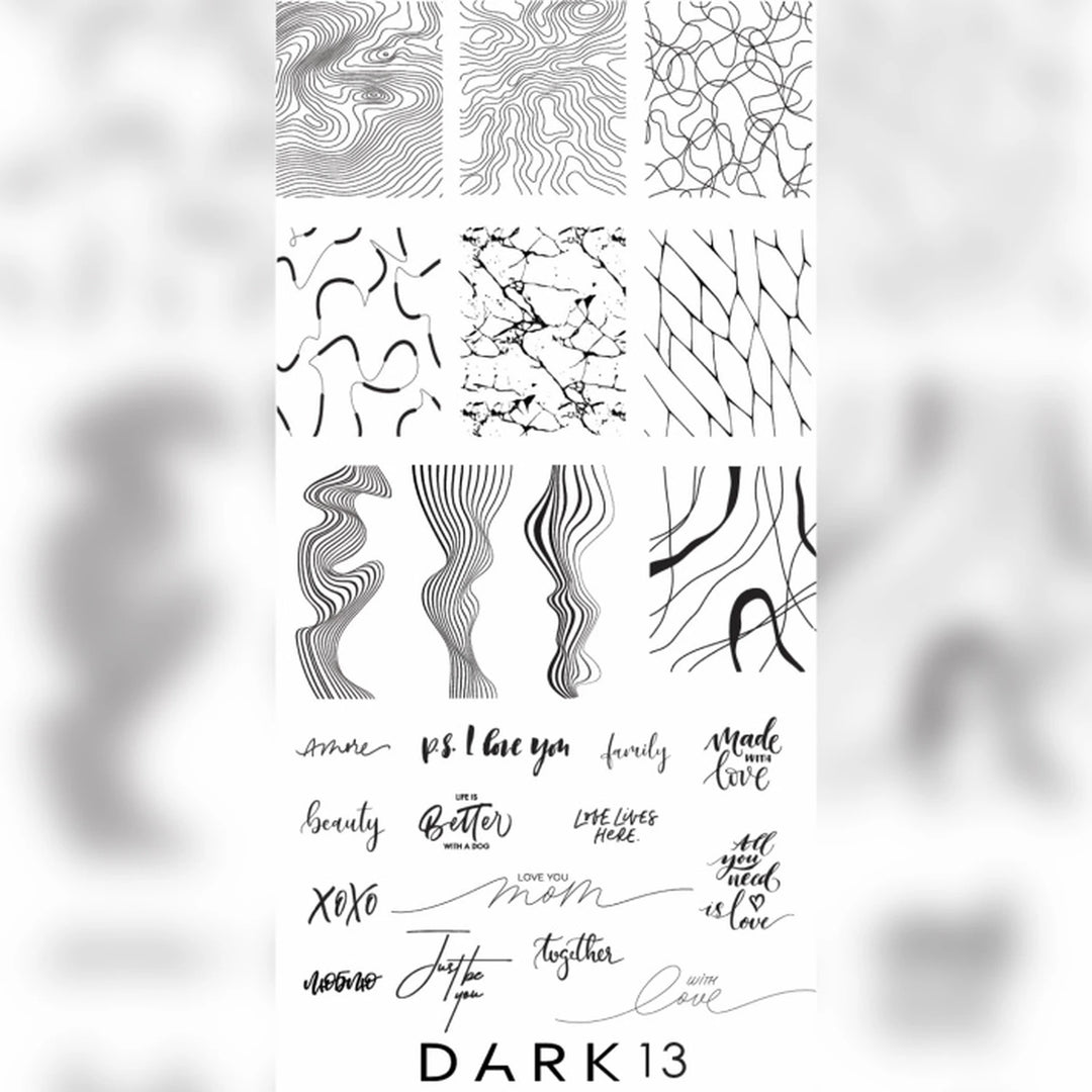 DARK destička na stamping 13