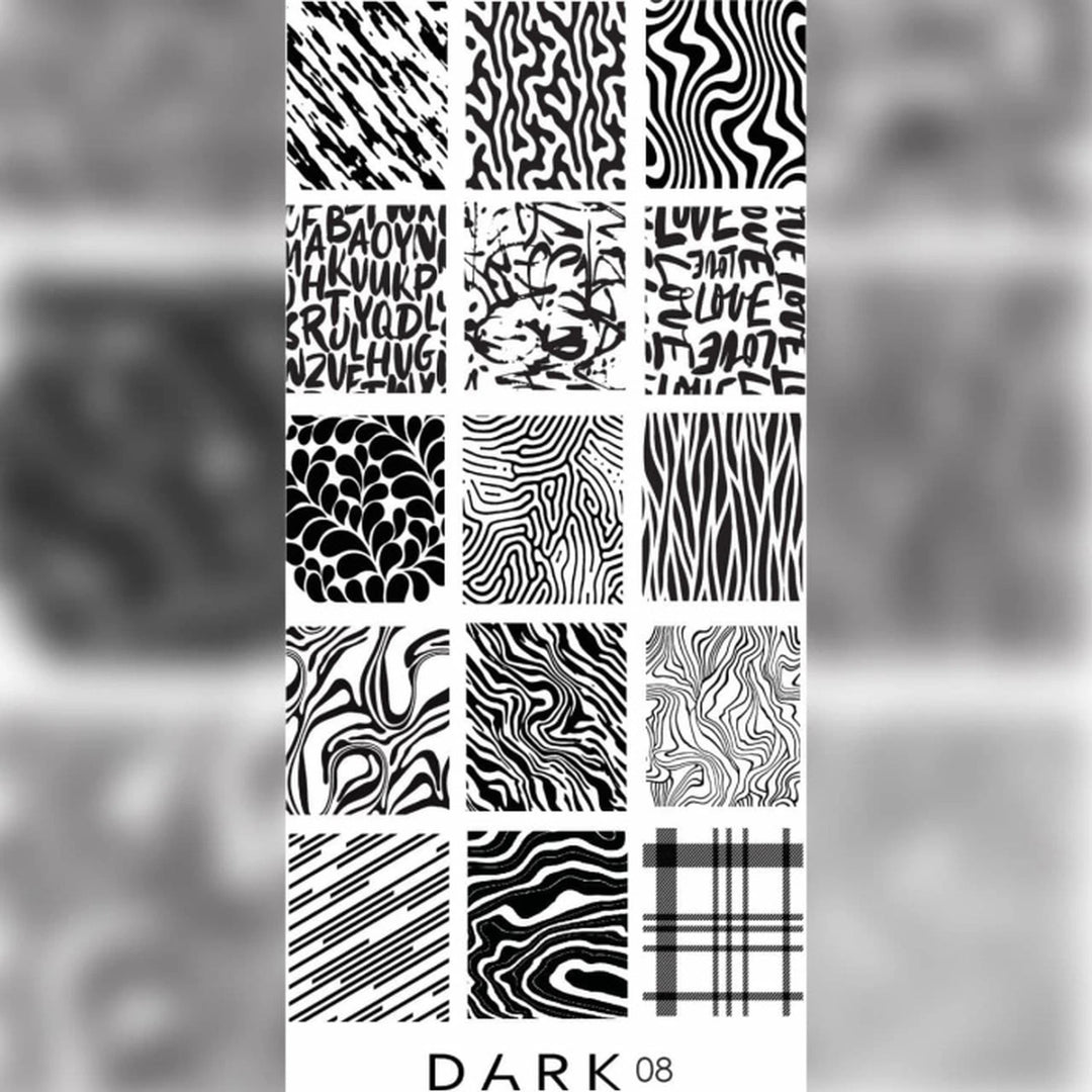 DARK Destička na stamping 08