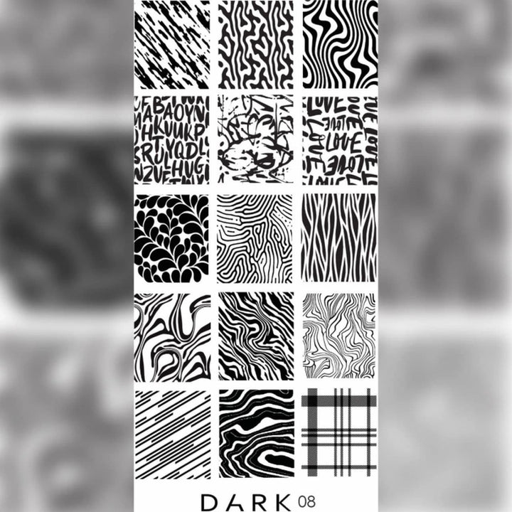 DARK Destička na stamping 08