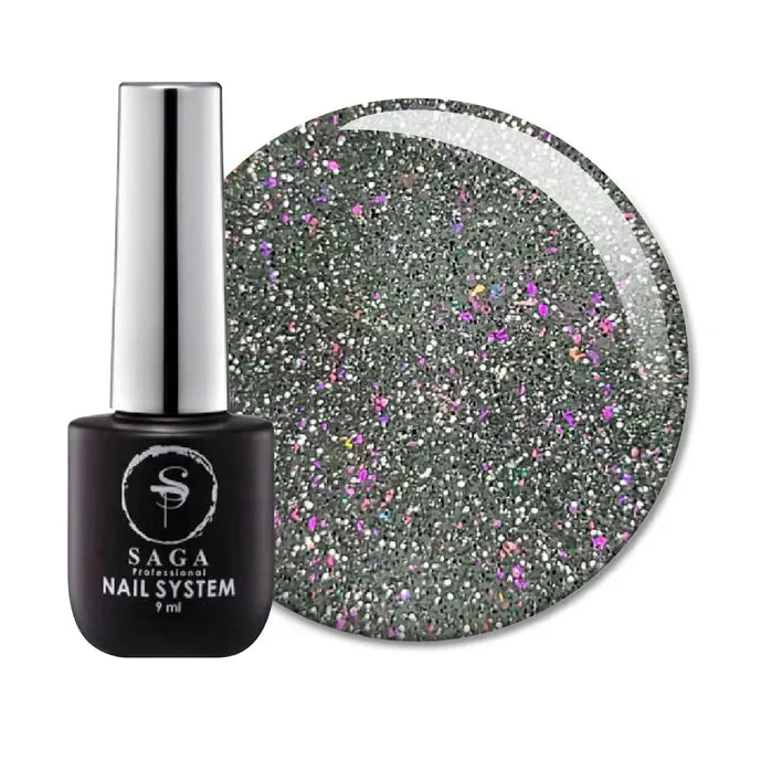 SAGA Professional Gel lak Fiery Gel 43, 9 ml, šedý