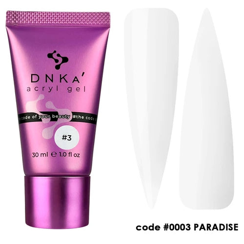 DNKa’ Acrygel #0003 Paradise, 30 ml, bílý