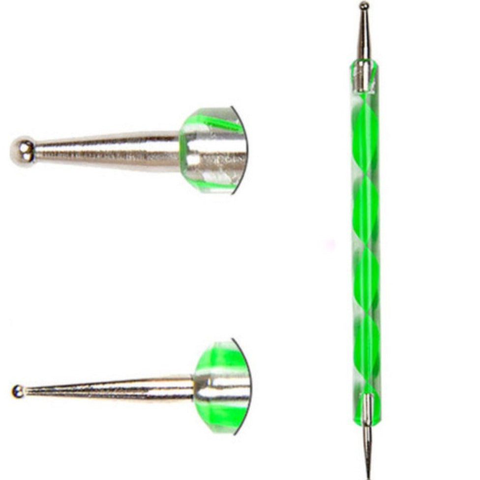 Oboustranný dotting nástroj na zdobení, zelený