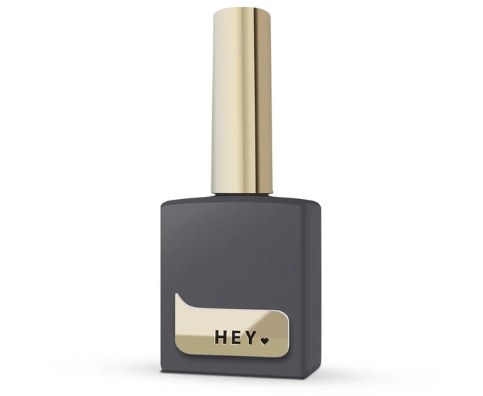 TOP coat bottle with gold cap and label on a white background, brand HEYLOVE