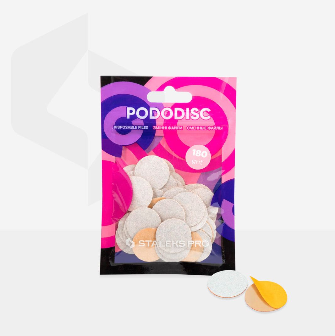 Jednorázové bílé pilníky pro pedikúrní disk PODODISC M EXPERT 180 grit (50 ks) PDF-20-180w