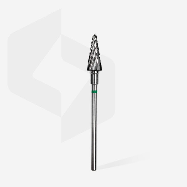 Karbidový nástavec „Cone“ zelený průměr hlavy 6 mm / pracovní část 14 mm FT71G060/14