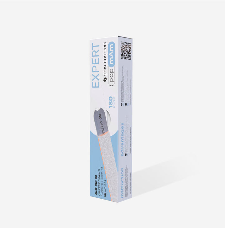 Jednorázové bílé pilníky papmAm EXPERT 22 180 grit (50 ks) DFCE-22-180w