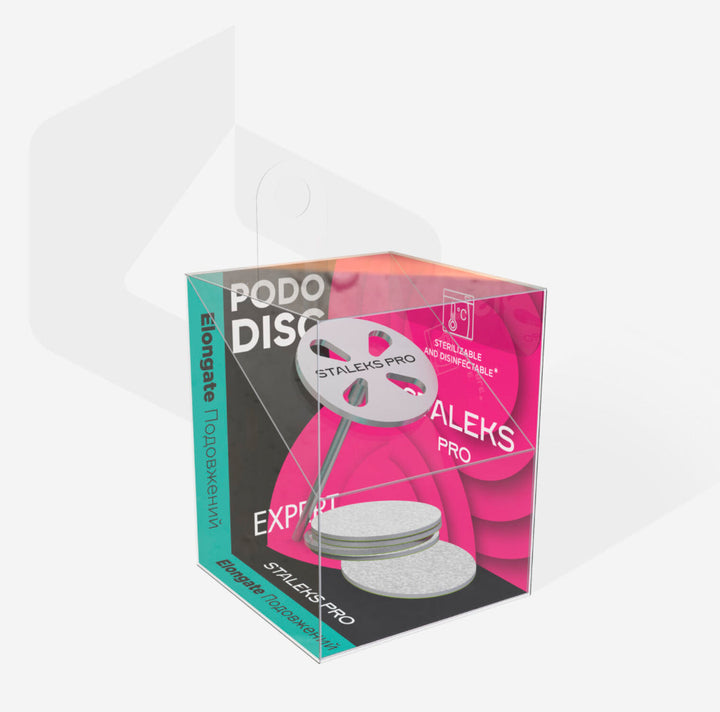 Prodloužený pedikúrní disk PODODISC M EXPERT a sada jednorázových pilníků 180 grit 5 ks (10 mm) PDLset-20