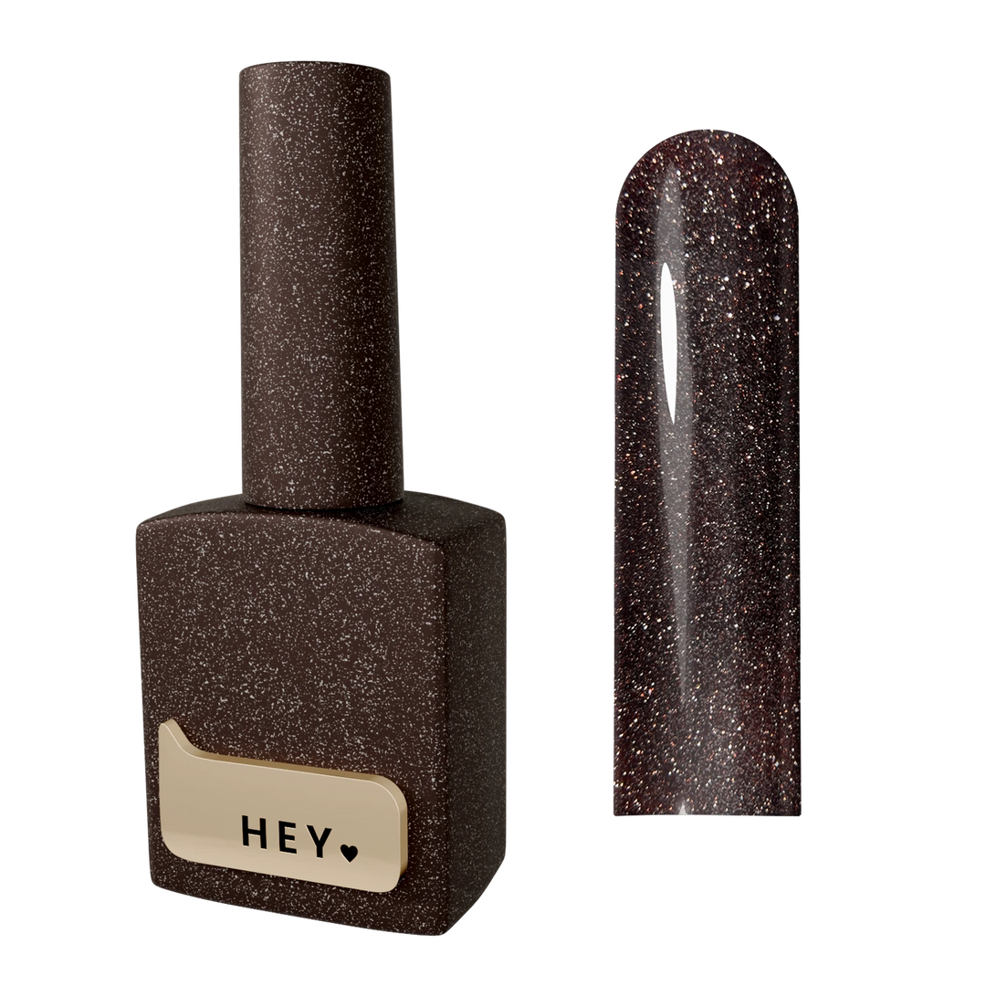 HEYLOVE Reflexní Gel lak Brave, 15 ml, tmavě hnědá