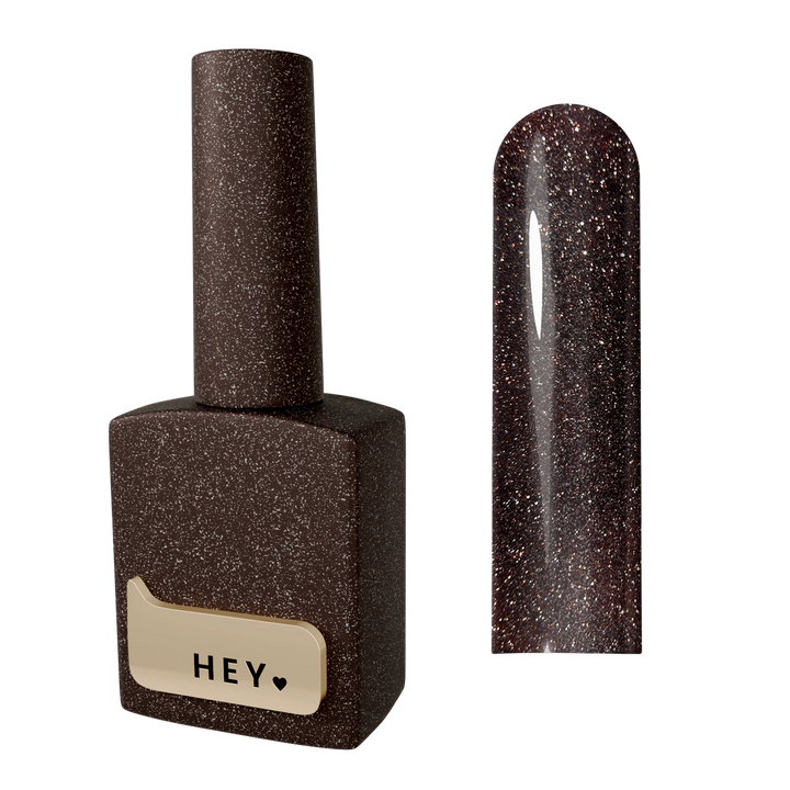 HEYLOVE Reflexní Gel lak Brave, 15 ml, tmavě hnědá