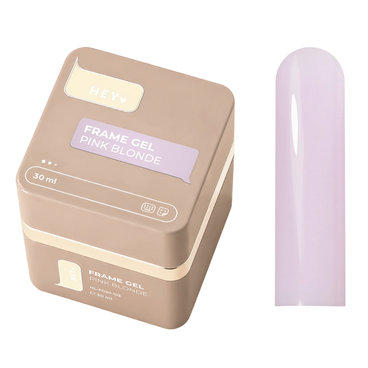 HEYLOVE Frame Stavební gel s pumpičkou PINK BLONDE, 30 ml, chladná bledě růžová