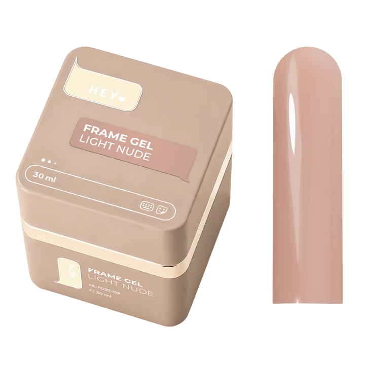 HEYLOVE Frame Будівельний гель з помпою LIGHT NUDE, 30 мл, теплий світло-бежевий (природний вигляд)