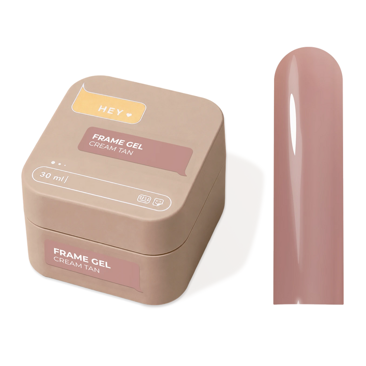 HEYLOVE Frame stavební gel CREAM TAN, 30 ml (v kelímku)