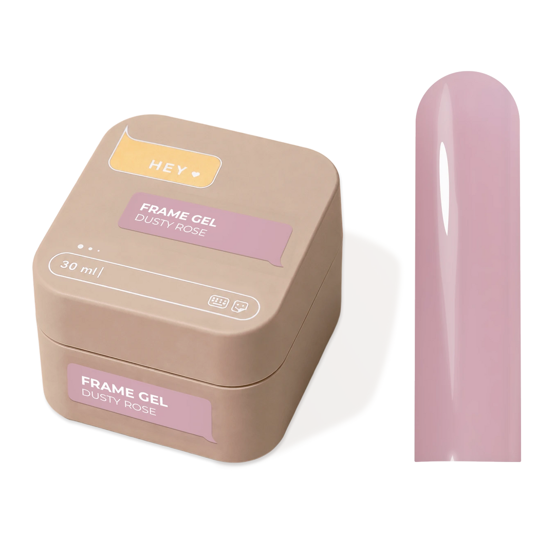 HEYLOVE Frame stavební gel DUSTY ROSE, 30 ml (v kelímku)