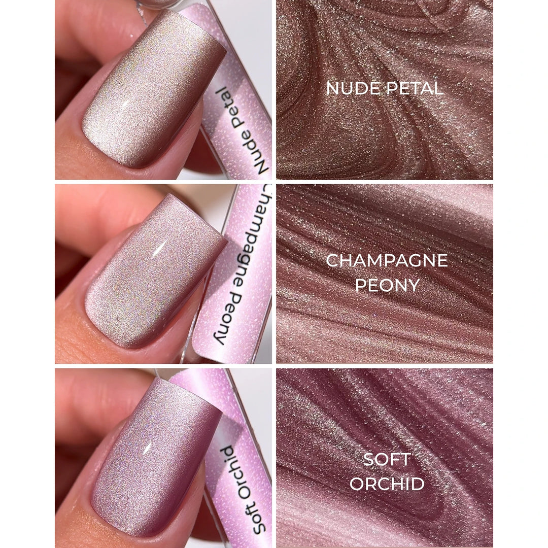 HEYLOVE Cat Eye gel lak SOFT ORCHID, 15 ml, studená starorůžová
