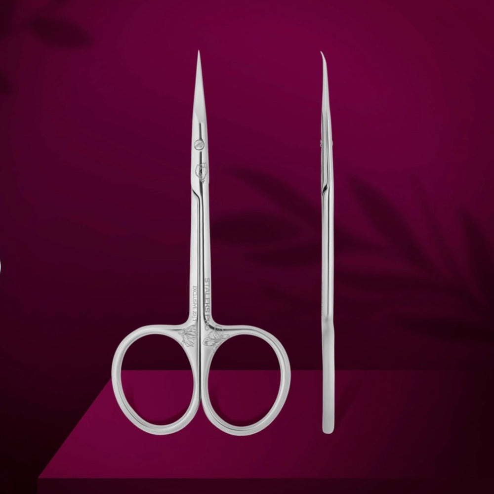 Profesionální nůžky na kůžičku s háčkem Staleks EXCLUSIVE 23 TYPE 1 (Magnolia)